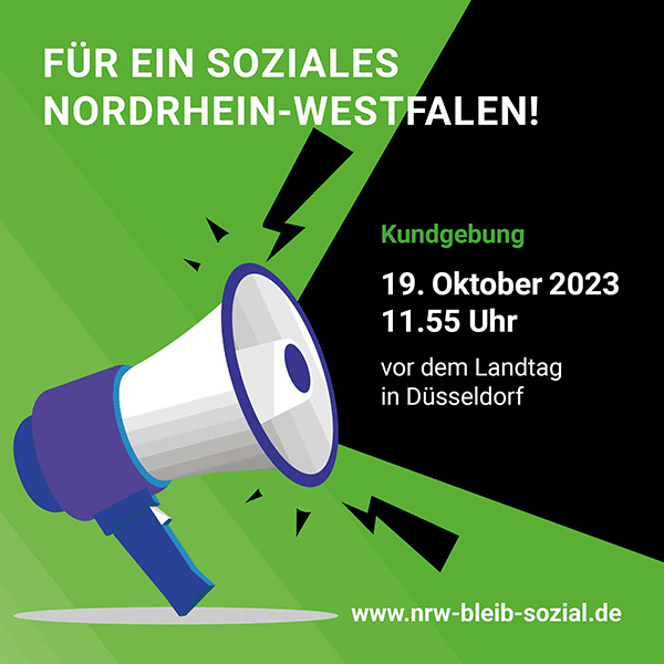 Plakat NRW bleib sozial Kundgebung